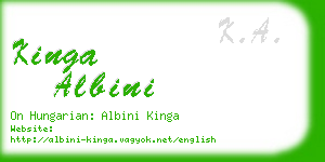 kinga albini business card